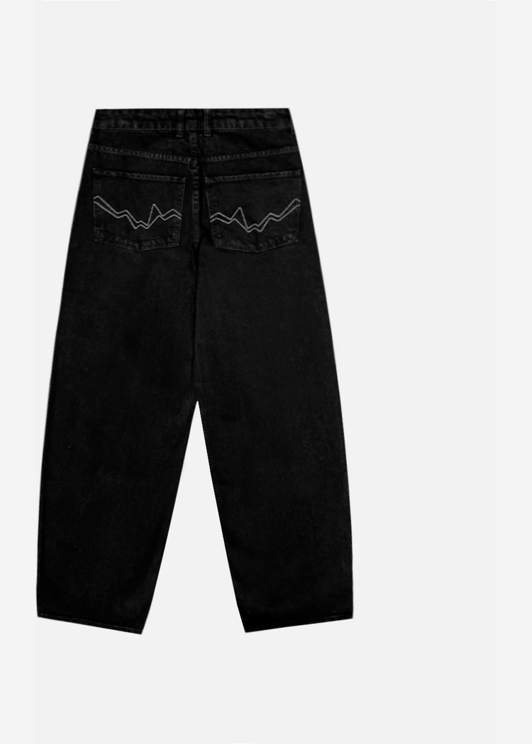 Джинсы ISSAYA Looose Fit HW Washed Black