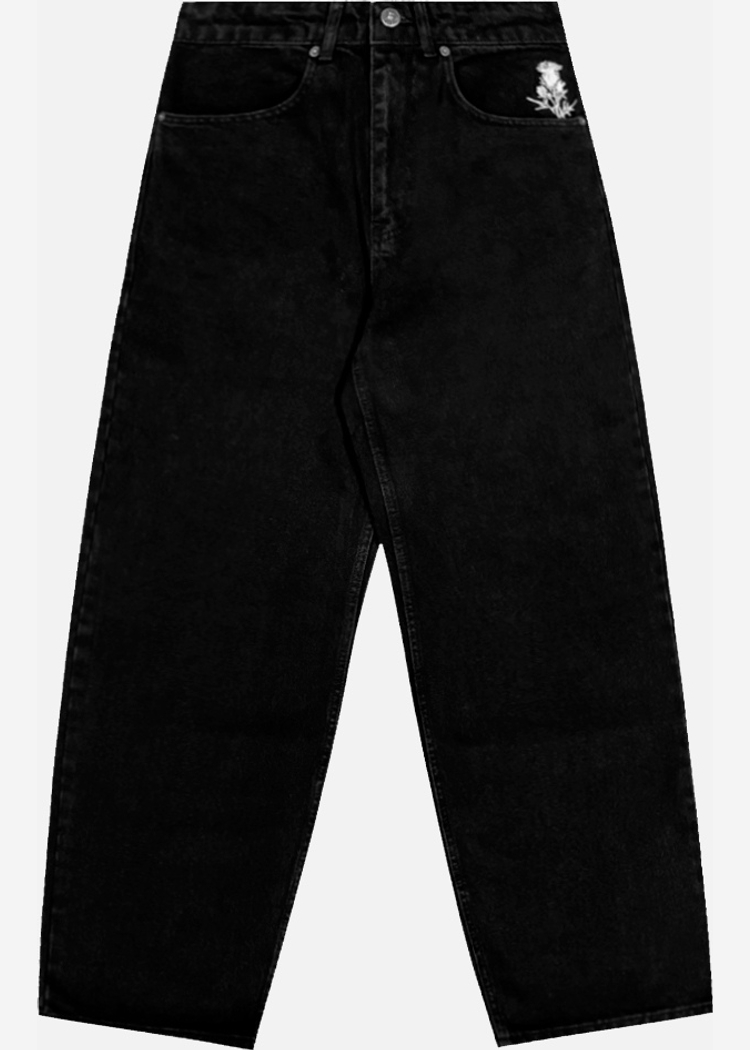 Джинсы ISSAYA Looose Fit HW Washed Black