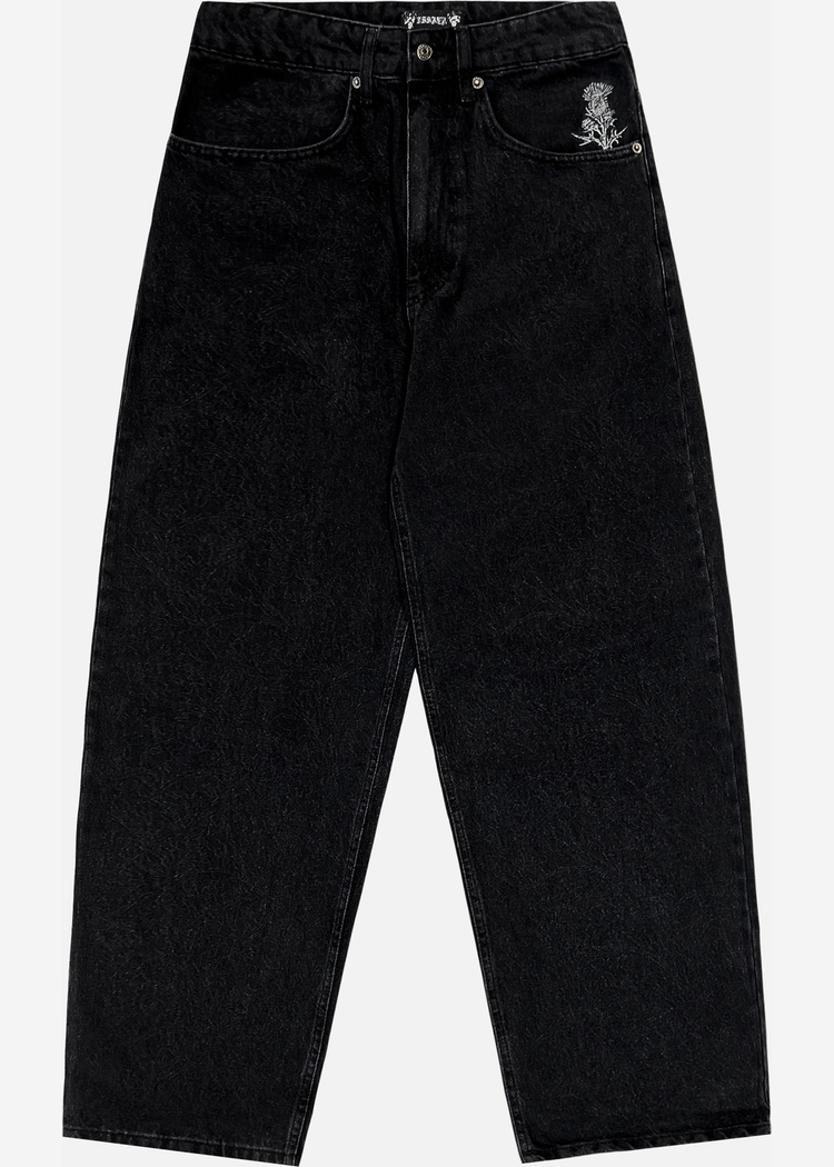 Джинсы ISSAYA Looose Ghost Pattern Black