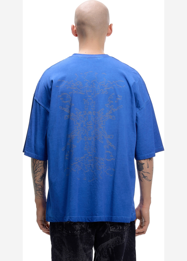 Футболка голубая ISSAYA Fractal Blue Garment Dyed