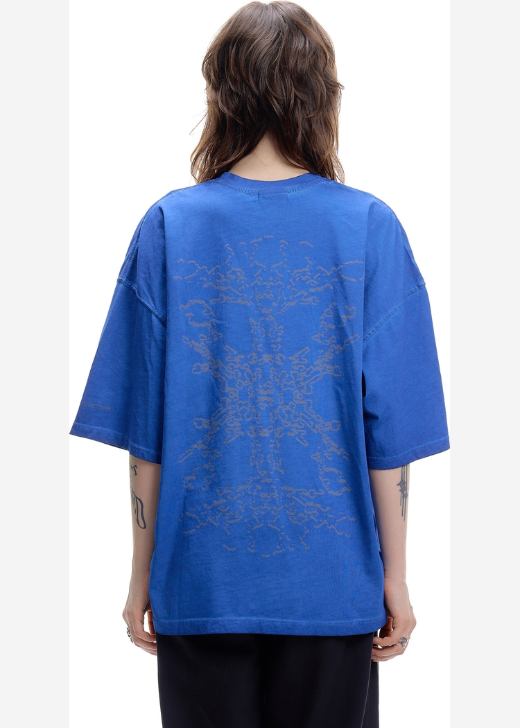 Футболка голубая ISSAYA Fractal Blue Garment Dyed
