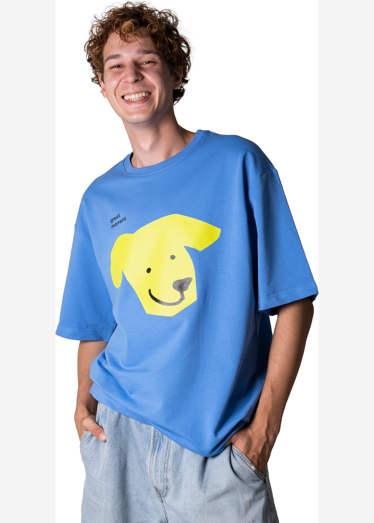 602 Yellow Big Dog blue OS футболка