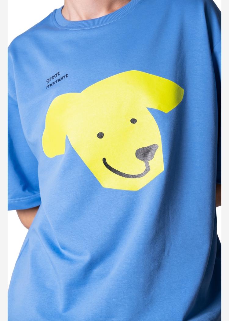 602 Yellow Big Dog blue OS футболка