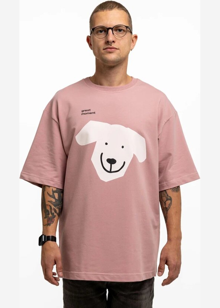 Футболка SGM White Big Dog розовая