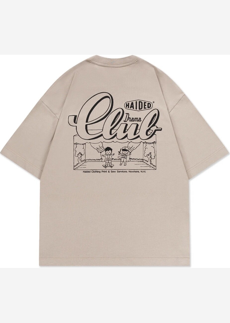 Футболка Haided "DRAMA CLUB RLXD HW TEE" grey.beige бежевая