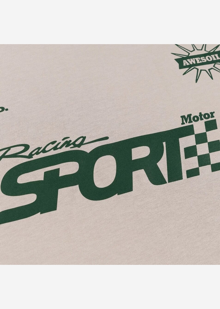 Футболка серая Haided "RACING RLXD HW TEE" grey.beige