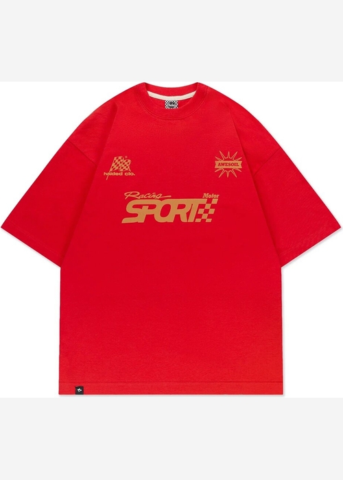 Футболка Haided "RACING RLXD HW TEE" scarlet.red красная