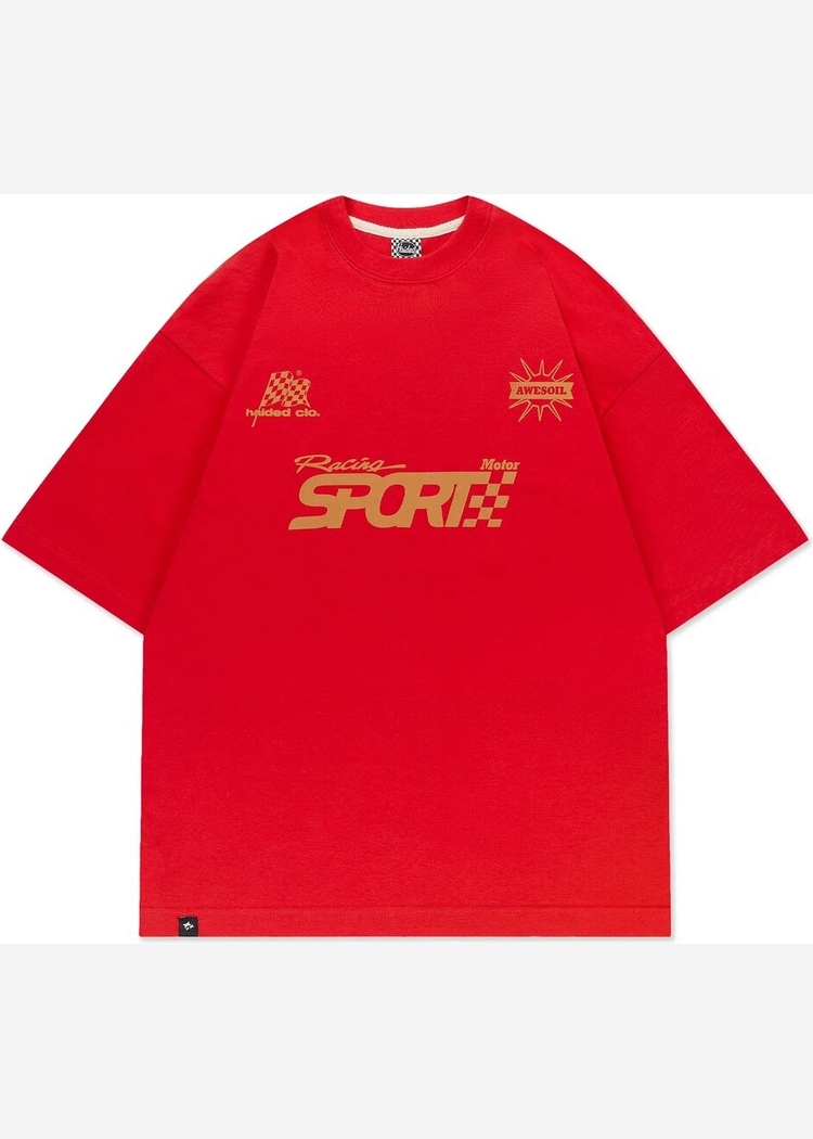 Футболка Haided "RACING RLXD HW TEE" scarlet.red красная