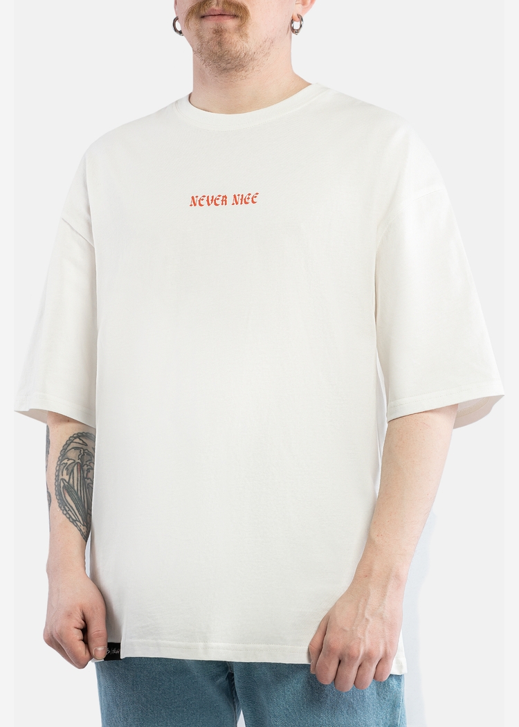 Футболка HAIDED "NEVER RLXD TEE ECRU"