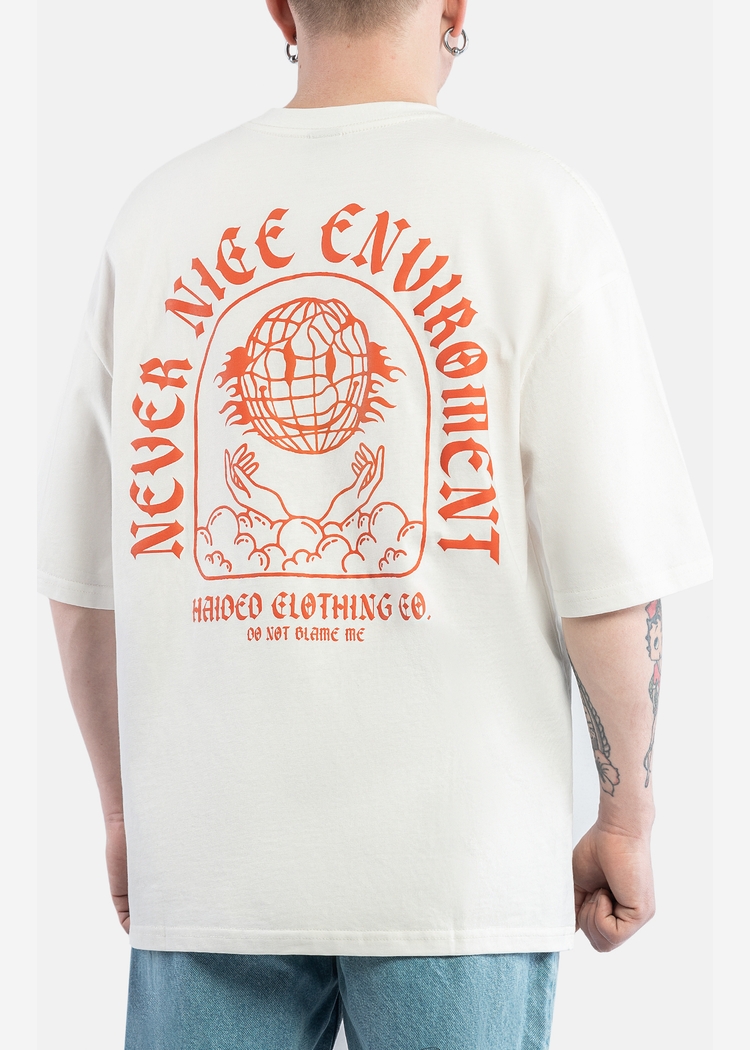 Футболка HAIDED "NEVER RLXD TEE ECRU"