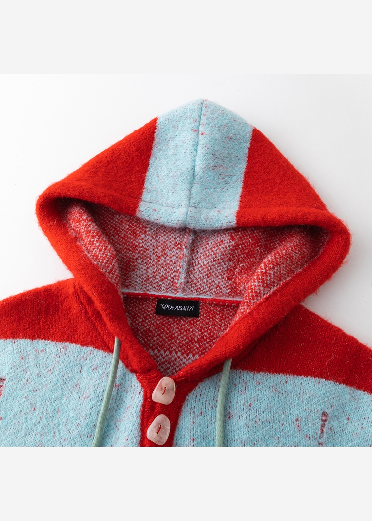 Джемпер YMKASHIX Stripes Hood красный