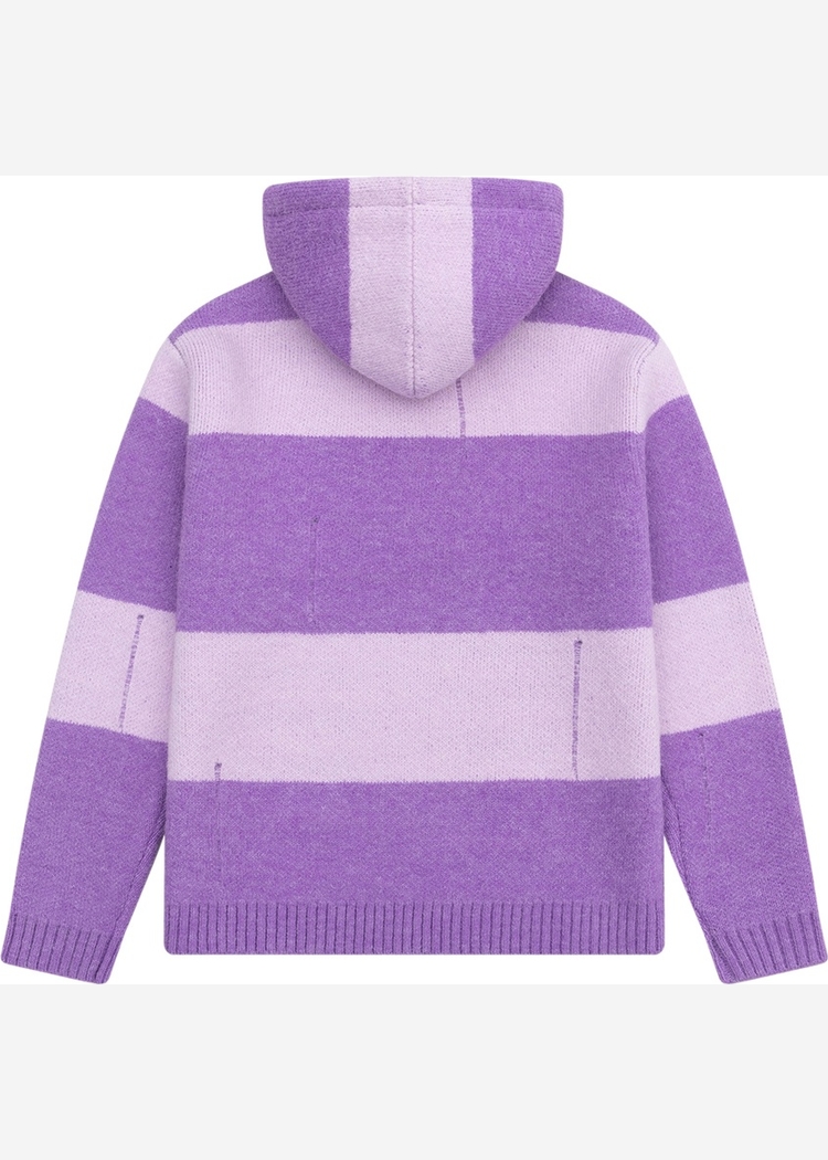 Джемпер YMKASHIX Stripes Hood фиолетовый