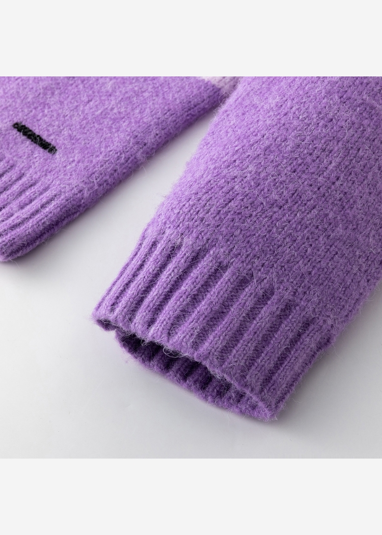 Джемпер YMKASHIX Stripes Hood фиолетовый