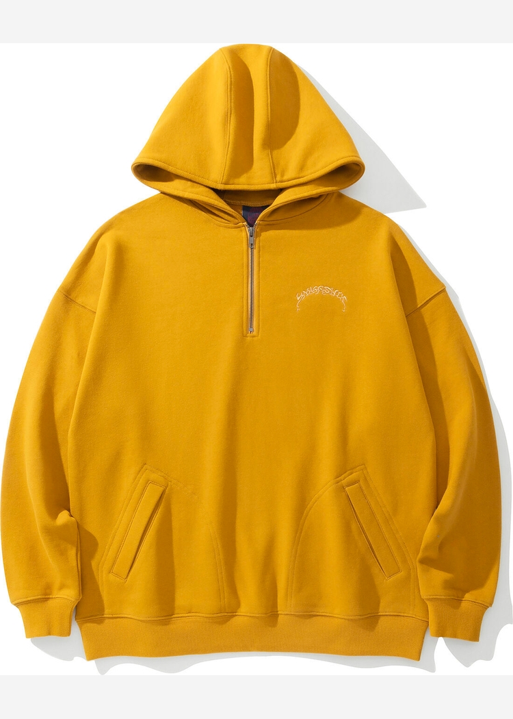 Худи YMKASHIX PUFF Half Zip горчичный