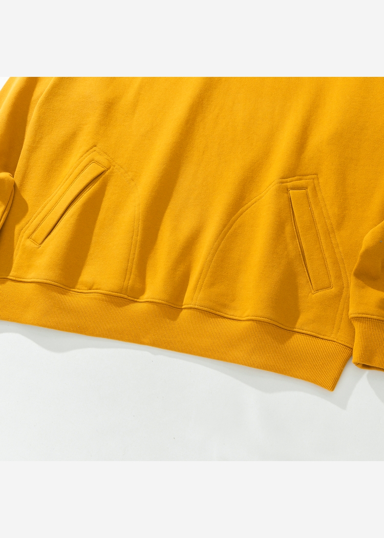 Худи YMKASHIX PUFF Half Zip горчичный