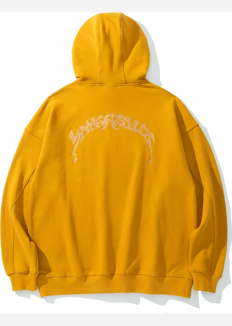 Худи YMKASHIX PUFF Half Zip горчичный