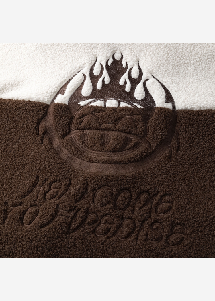 Куртка YMKASHIX Furry Big Logo HTF бело-коричневая