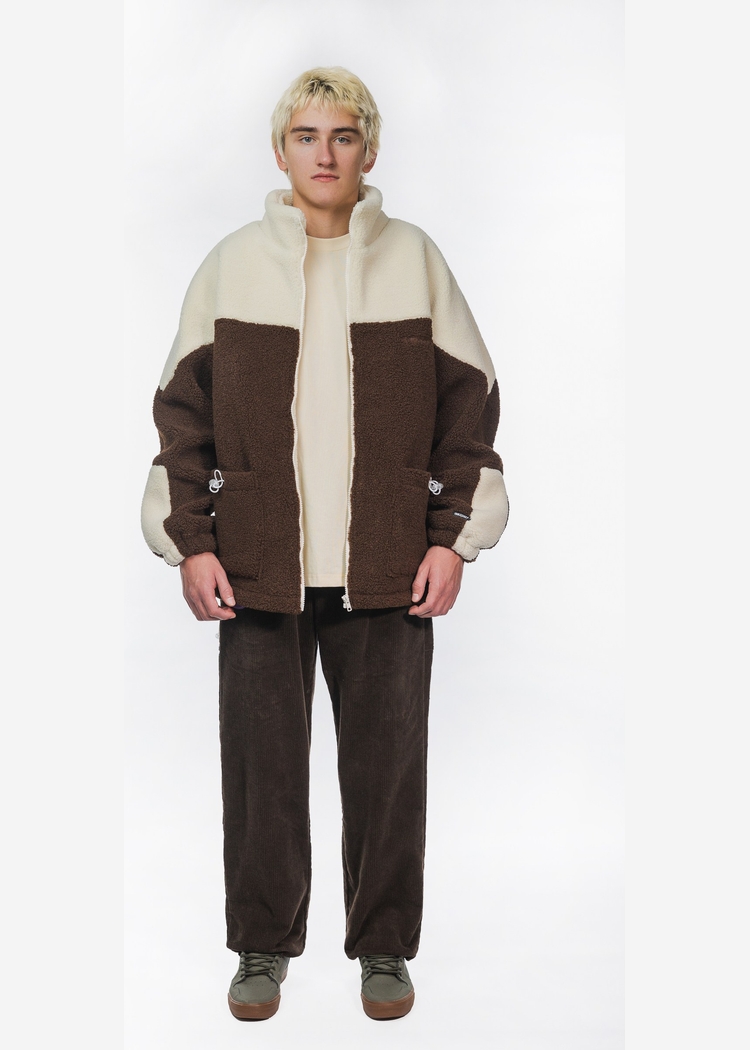 Куртка YMKASHIX Furry Big Logo HTF бело-коричневая