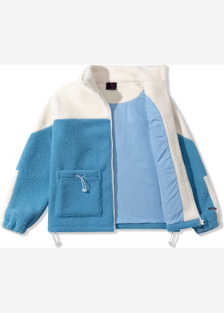 Куртка YMKASHIX Furry Big Logo HTF белый / голубой