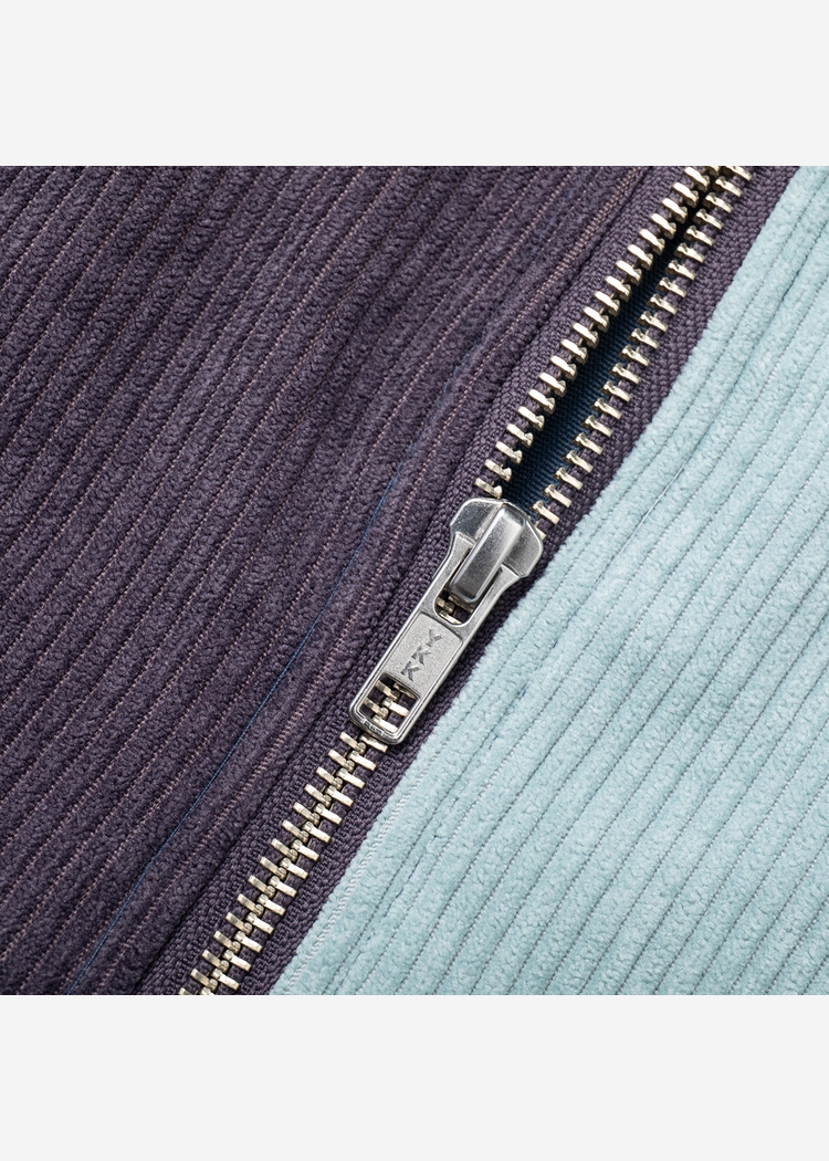 Рубашка YMKASHIX VelvetColorBlock zip гол/граф/син