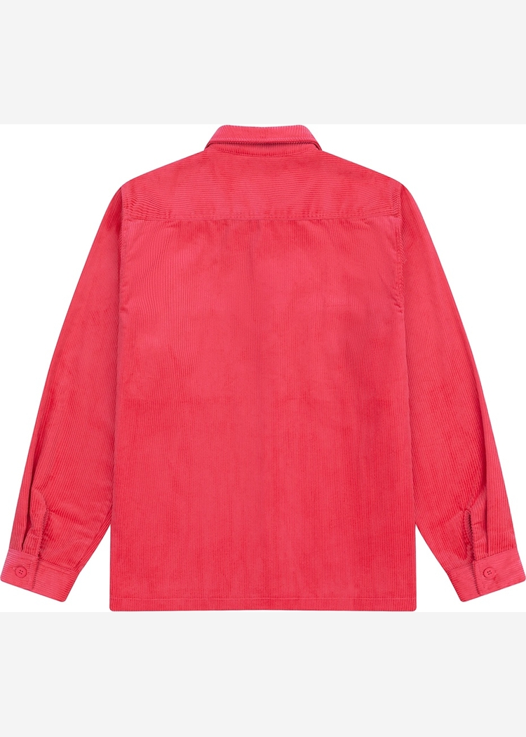 Рубашка YMKASHIX Velvet Button багровая