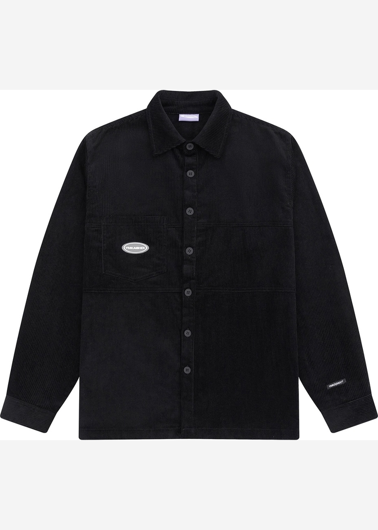 Рубашка YMKASHIX Velvet Button чёрная