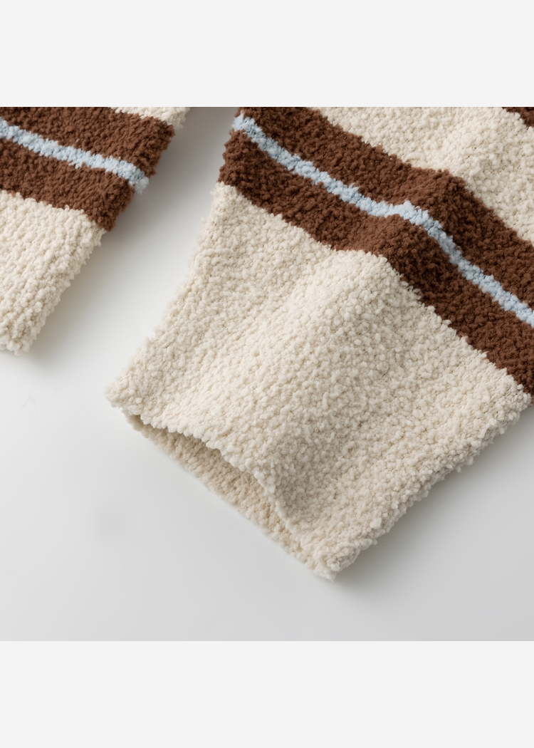 Свитер YMKASHIX Soft Strips бело-кофейный