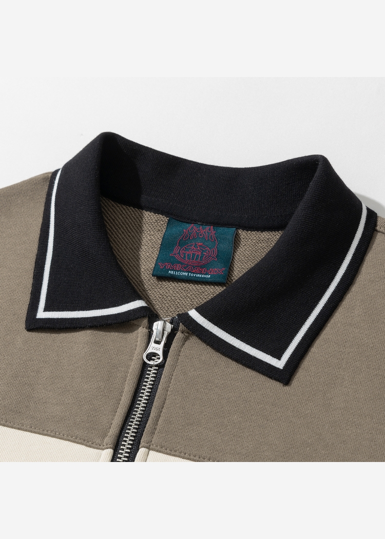 Свитшот YMKASHIX Four Stripes песоч/беж/зел/сер