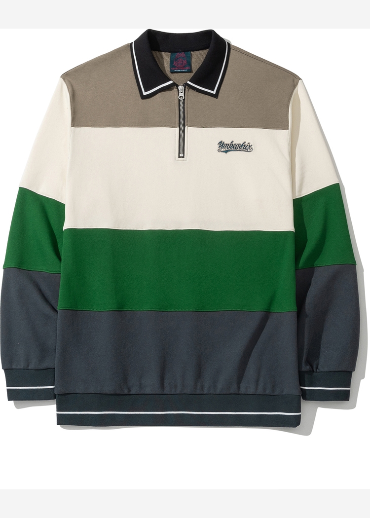 Свитшот YMKASHIX Four Stripes песоч/беж/зел/сер