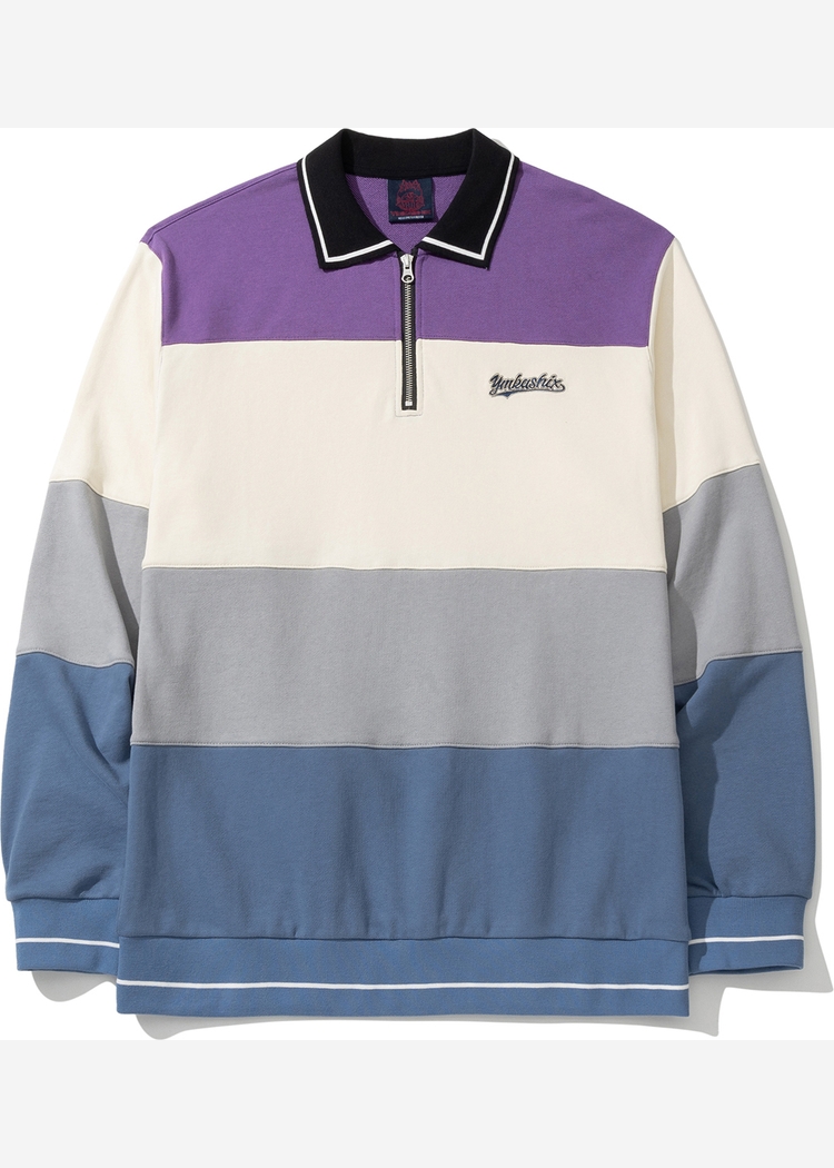 Свитшот YMKASHIX Four Stripes фиолет/беж/сер/син