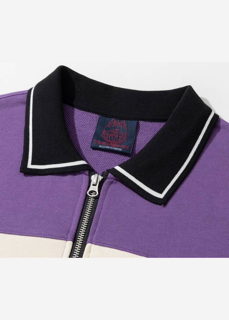 Свитшот YMKASHIX Four Stripes фиолет/беж/сер/син