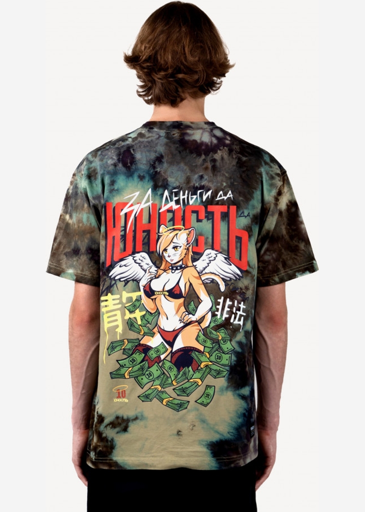 Футболка ЮНОСТЬ™«Furry Cat»Tie-Dye