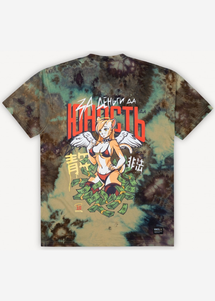 Футболка ЮНОСТЬ™«Furry Cat»Tie-Dye