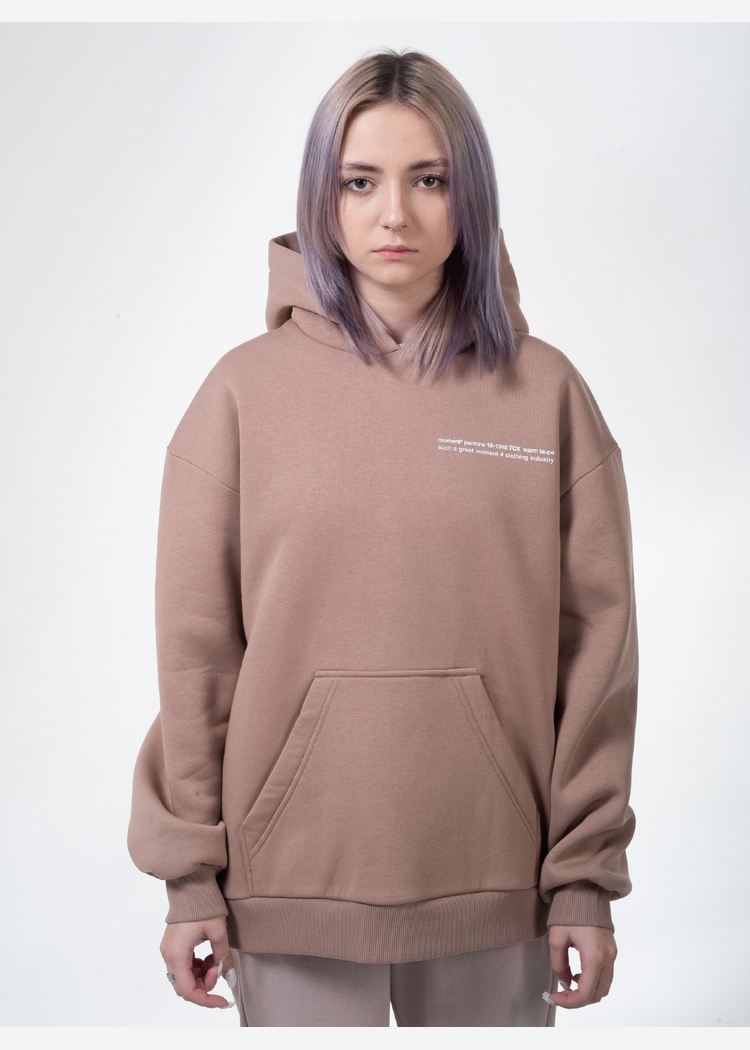 Худи 9004 W BRUSH dk.beige