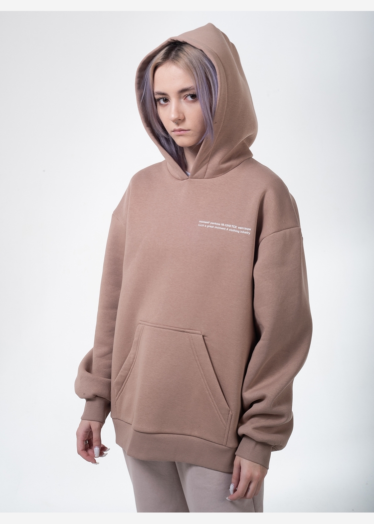 Худи 9004 W BRUSH dk.beige