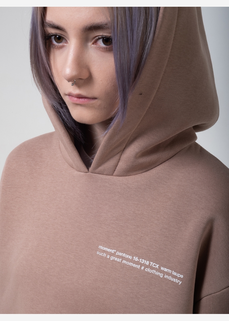 Худи 9004 W BRUSH dk.beige