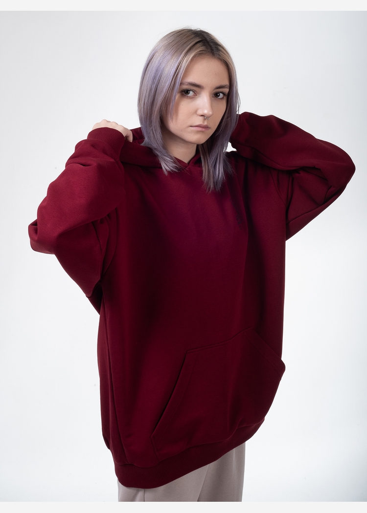 Худи с капюшоном 9000 LOOP unisex ruby 