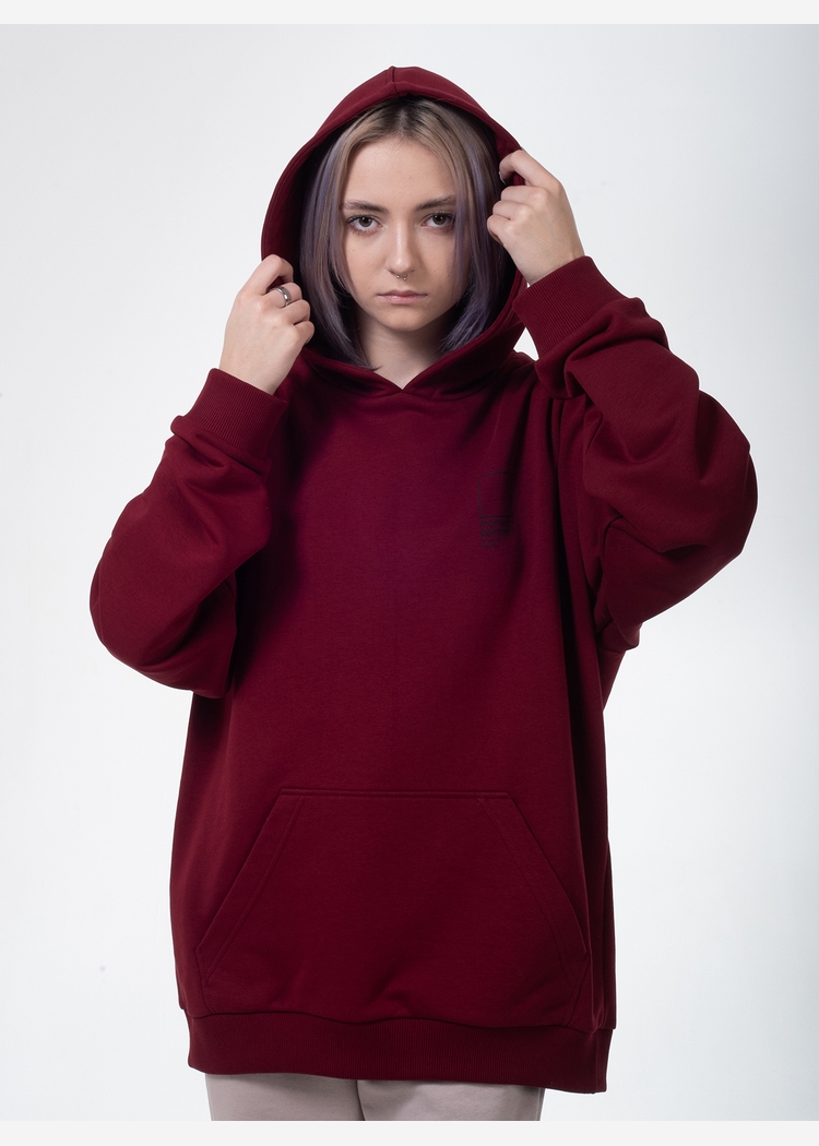 Худи с капюшоном 9000 LOOP unisex ruby 