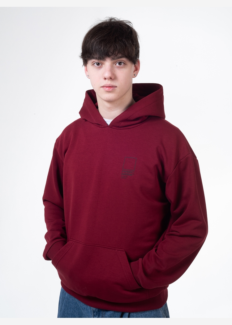 Худи с капюшоном 9000 LOOP unisex ruby 