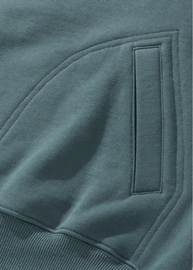 Худи PUFF Half Zip серо-зеленый