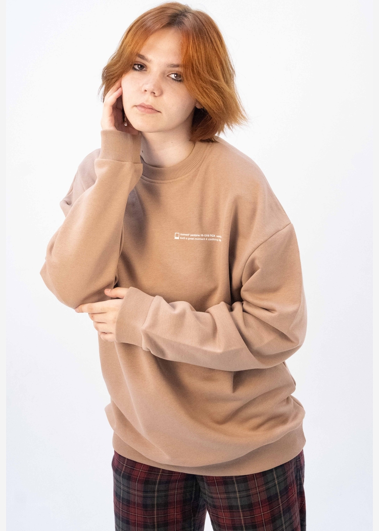 Свитшот 8802 unisex dk.beige OS