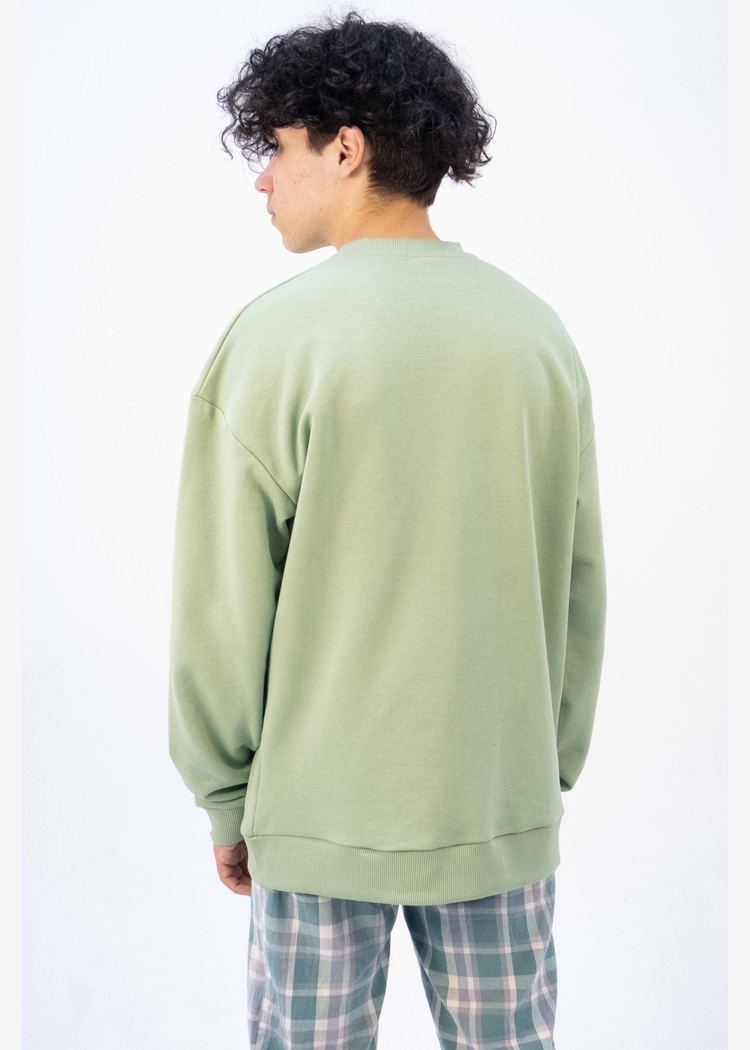 Свитшот 8802 unisex lt.green OS