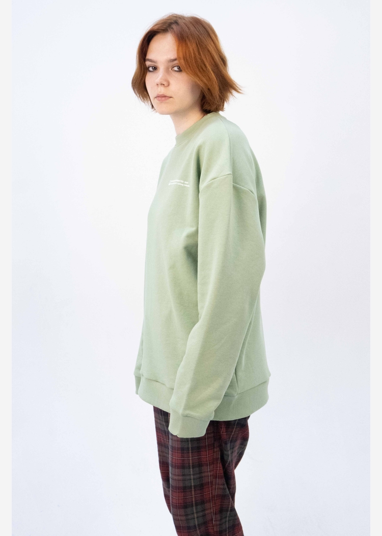 Свитшот 8802 unisex lt.green OS