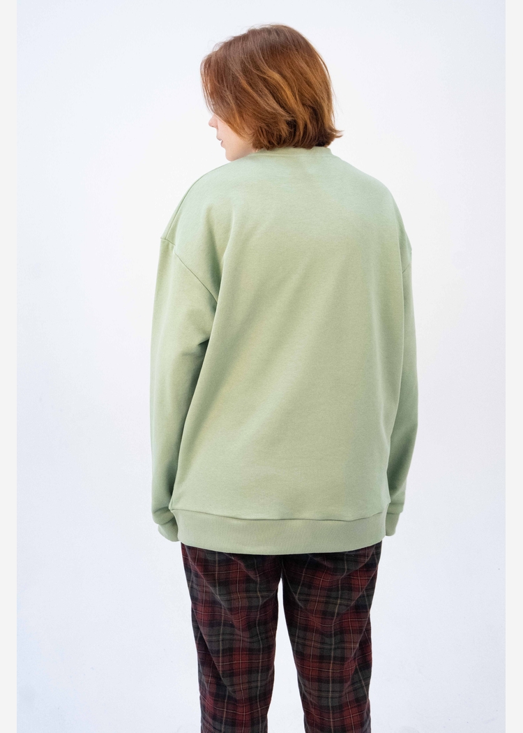Свитшот 8802 unisex lt.green OS