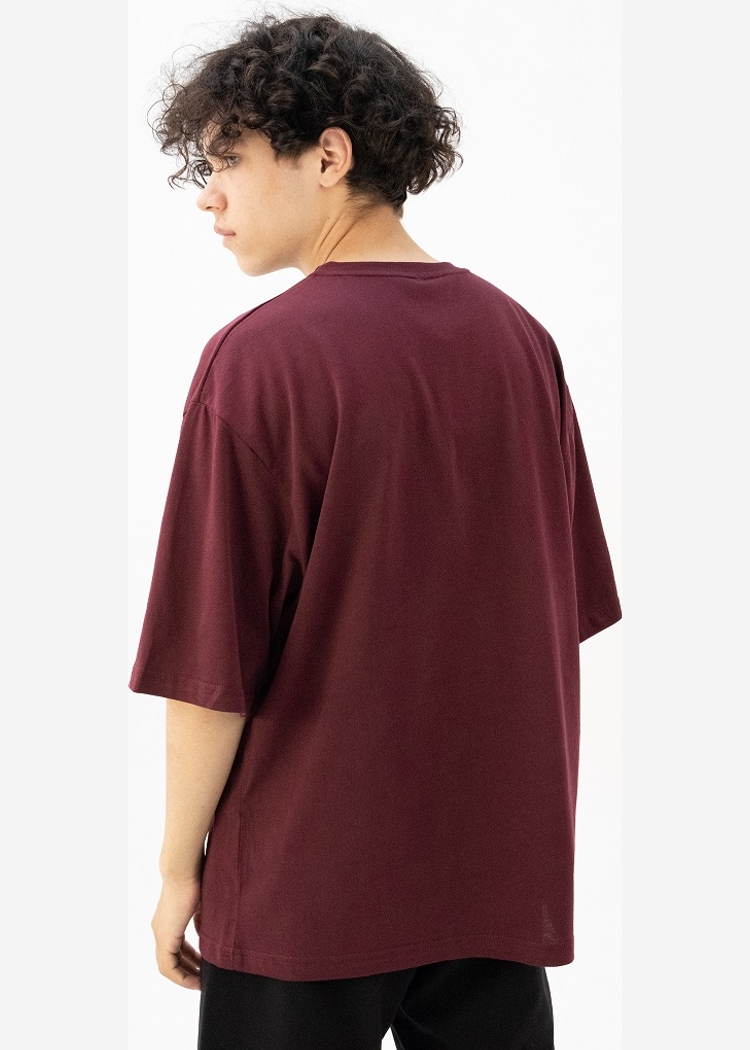 Футболка 602 Windsor Wine Text bordo бордовая