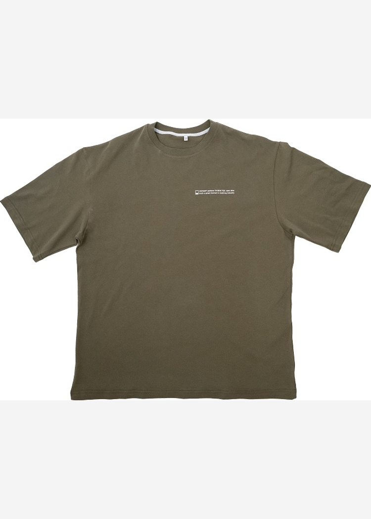 Футболка 602 Dark Olive Text khaki хаки