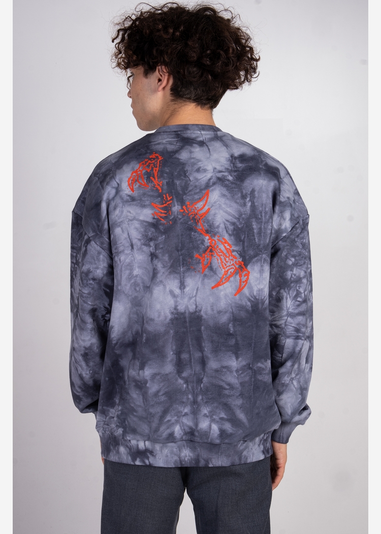 Толстовка Tie Dye Hidric Red1 gray man