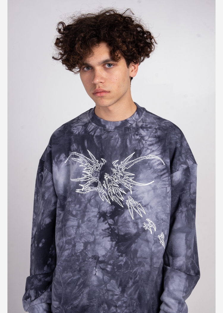 Толстовка Tie Dye Hidric Wht1 gray man