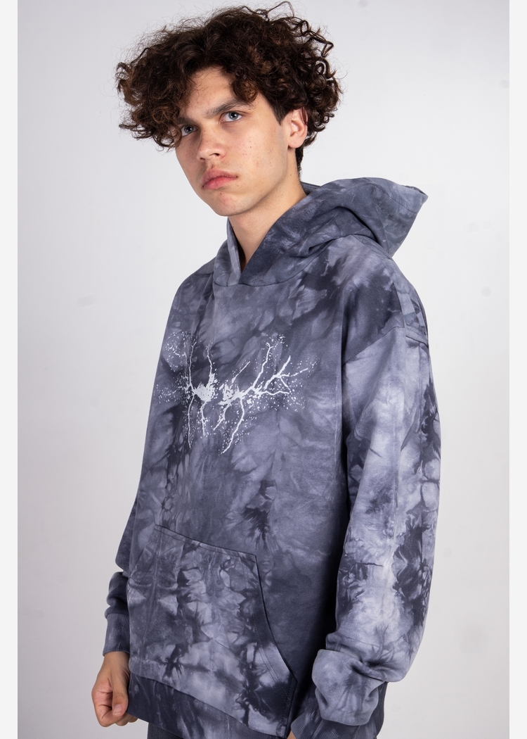 Толстовка с кап. Tie Dye Hidric 4 gray man