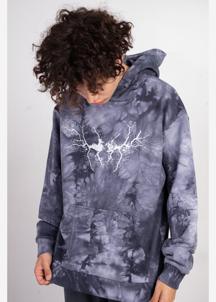 Толстовка с кап. Tie Dye Hidric 4 gray man
